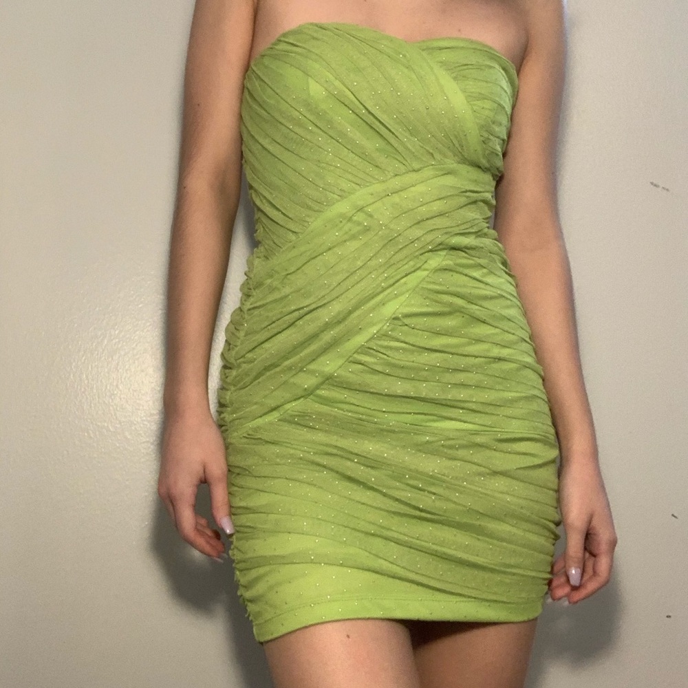 Mini lime green dress